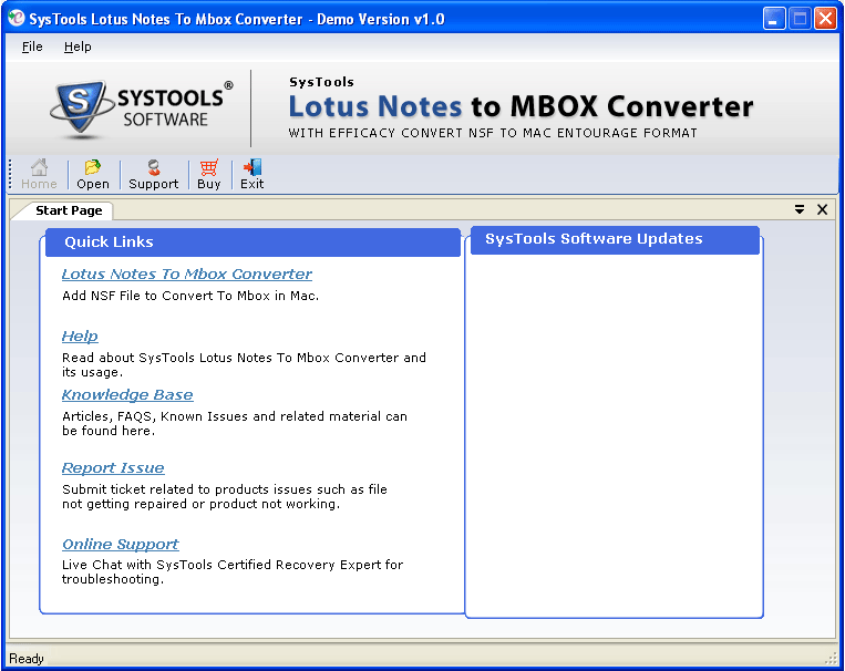 Click to view Export Lotus Notes to Entourage 2.2 screenshot